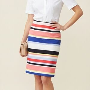 Talbots Striped Pencil Skirt